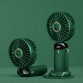 Portable Handheld & Desk Fan with Digital Display – Rechargeable Mini Fan with Adjustable Speed, Foldable Design & Multi-Color Options