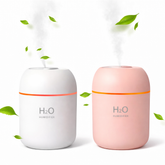 H2O Portable Mini Humidifier & Air Freshener – USB Rechargeable Mist Humidifier with Soft Night Light | Multi-Color Options