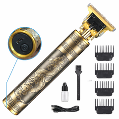 Vintage T9 Professional Hair Trimmer β Rechargeable Zero Gap T-Blade Beard & Hair Clipper for Men