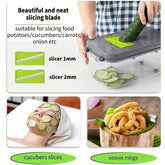 Hot Selling 22 1 Horizontal Handheld Multifunctional Vegetable Onion Slicer Stainless Steel Kitchen Tool for Household Manual