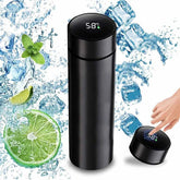 LED Temperature Display Water Bottle 500ML Black
