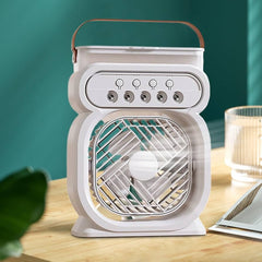 Fan Humidifier – Portable 2-in-1 Cooling Fan & Air Moisturizer | Rechargeable Mini Air Cooler for Home, Office & Travel