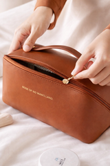 Luxury PU Leather Cosmetic Makeup Bag – Stylish Travel Pouch for Women (Water-Resistant & Spacious)