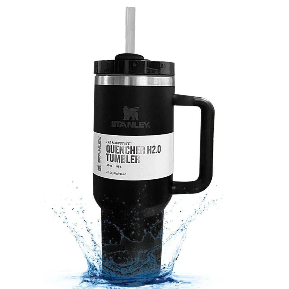 Stanley Stainless Steel Tumbler – 40oz Black Leakproof Travel Cup